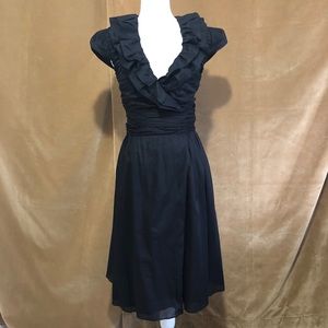 Calvin Klein gathered bodice wrap dress